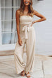 Heididress Off Shoulder Bow Tie Waist Wide Leg Jumpsuit
