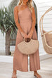 Heididress One Shoulder Sleeveless Wide Leg Jumpsuit