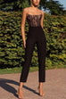 Heididress Solid Lace Splice Straight Leg Cami Jumpsuit