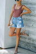 Heididress High Waist Buttons Distressed Denin Shorts with Pockets