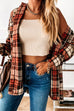 Heididress Lapel Button Down Plaid Cardigans with Pockets