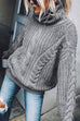 Heididress Winter Turtleneck Long Sleeve Solid Knit Sweater