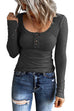 Heididress Crewneck Buttons Long Sleeve Bottoming Top