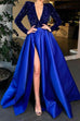 Heididress Deep V Neck High Split Sequin Party Dress