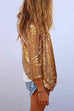Heididress Open Front Long Sleeve Sequin Cardigans