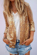 Heididress Open Front Long Sleeve Sequin Cardigans