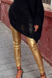Heididress Solid Slim Fit Faux Leather Leggings Pants