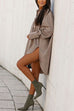 Heididress Lapel High Low Hem Button Down Shirt
