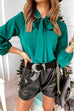 Heididress Solid Bowknot Long Sleeve Blouse Shirt