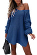 Heididress V Neck Lantern Sleeve Swing Sweaters