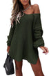 Heididress V Neck Lantern Sleeve Swing Sweaters