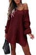 Heididress V Neck Lantern Sleeve Swing Sweaters