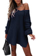 Heididress V Neck Lantern Sleeve Swing Sweaters