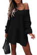 Heididress V Neck Lantern Sleeve Swing Sweaters