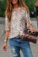 Heididress Crewneck Half Sleeve Sequin T Shirt