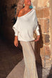 Heididress Off Shoulder Batwing Long Sleeve Sweater