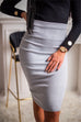 Heididress Solid High Waist Ruched Bodycon Skirts