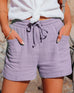 Heididress Tie Waist Cotton Linen Shorts with Pockets
