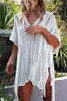 Heididress V Neck Hollow Out Printed Cover Up Dress