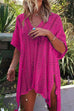 Heididress V Neck Hollow Out Printed Cover Up Dress