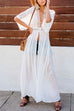 Heididress Lace V Neck Tie Waist Cover Up Cardigans
