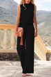 Heididress Crewneck Sleeveless Wide Leg Jumpsuit