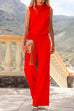 Heididress Crewneck Sleeveless Wide Leg Jumpsuit