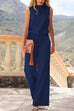 Heididress Crewneck Sleeveless Wide Leg Jumpsuit