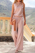 Heididress Crewneck Sleeveless Wide Leg Jumpsuit
