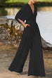 Heididress Deep V Neck High Waist Wide Leg Jumpsuit