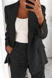 Heididress Lapel One Button Solid Office Blazer