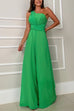 Heididress Sleeveless One Shoulder Waisted Flare Wide Leg Jumpsuit