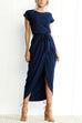 Heididress Crewneck Side Split Irregular Slim Dress