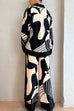 Heididress Graphic Printed Long Sleeve Blouse Shirt Wide Leg Pants 2 Pieces Set