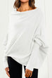 Heididress Solid Batwing Sleeves Slouchy Knit Sweater