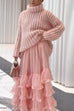 Heididress Turtleneck Drop Shoulder Fluffy Pullover Sweater