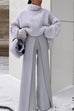 Heididress Turtleneck Drop Shoulder Fluffy Pullover Sweater