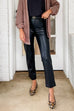 Heididress Faux Leather Straight Leg Trousers with Pockets