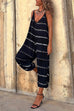 Heididress V Neck Stripes Tie Dye Cropped Cami Romper