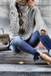 Heididress Mockneck Solid Cable Knit Pullover Sweater