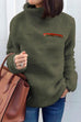 Heididress Winter Turtleneck Zipper Fuzzy Pullovers