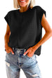 Heididress Crewneck Cap Sleeves Pullover Sweater