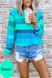 Heididress Rainbow Striped Long Sleeves Pullover Top