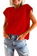 Heididress Crewneck Cap Sleeves Pullover Sweater