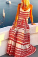 Heididress Bohemia V Neck Tie Waist Printed Maxi Cami Dress