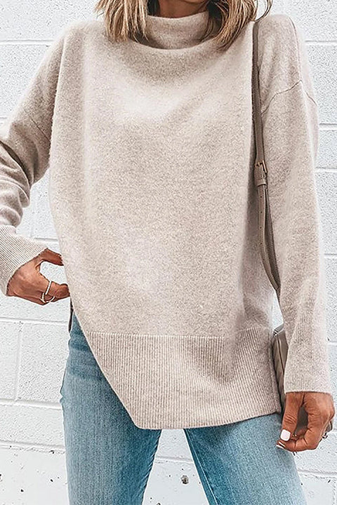 Heididress Turtleneck Drop Shoulder Long Sleeve Sweater Top