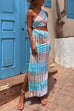 Heididress One Shoulder Cut Out Waist Side Split Tie Dye Maxi Dress