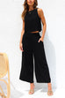 Heididress Buttons Tank Top and Pockets Wide Leg Crop Pants Set