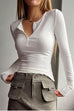 Heididress Buttons Long Sleeves Slim Fit Bottoming Henry Shirt