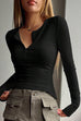 Heididress Buttons Long Sleeves Slim Fit Bottoming Henry Shirt